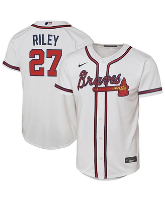 Nike Big Boys and Girls Austin Riley White Atlanta Braves Home Replica Player Jersey