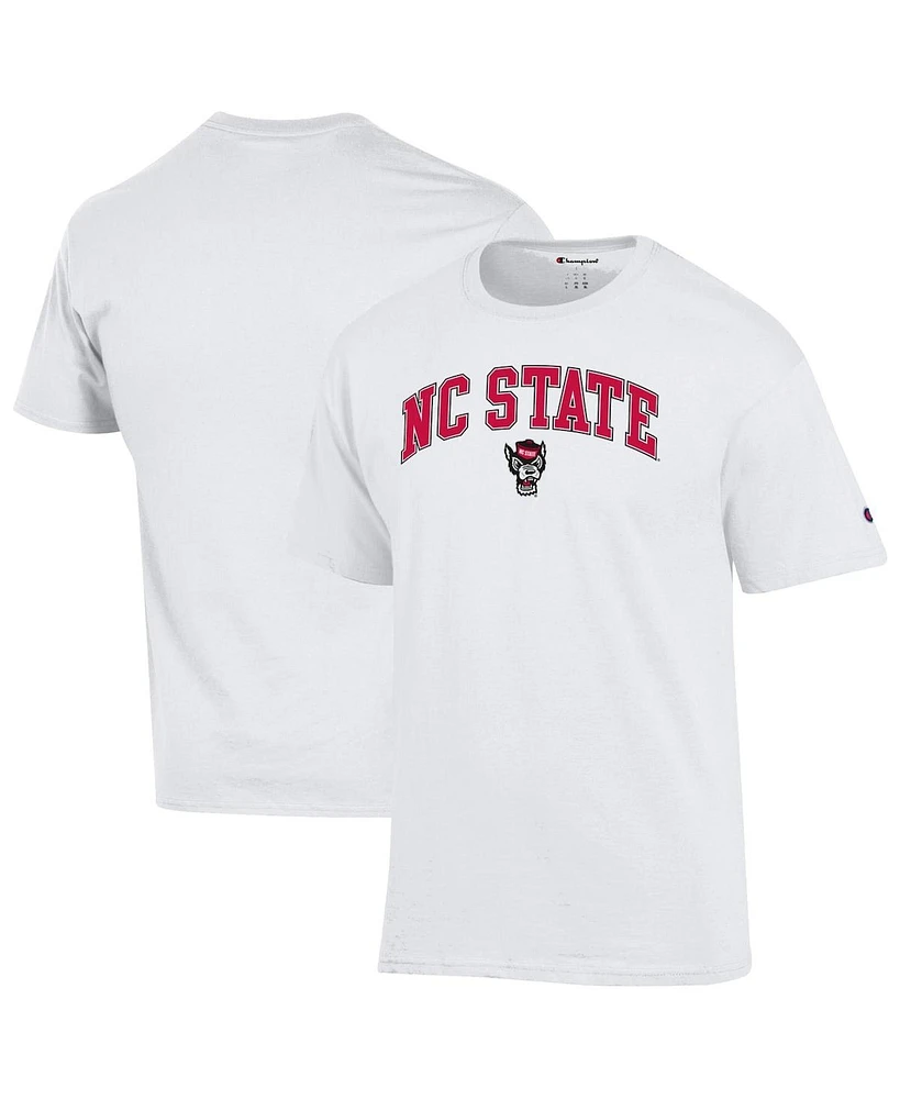 Champion Men's White Nc State Wolfpack Arched Logo T-Shirt
