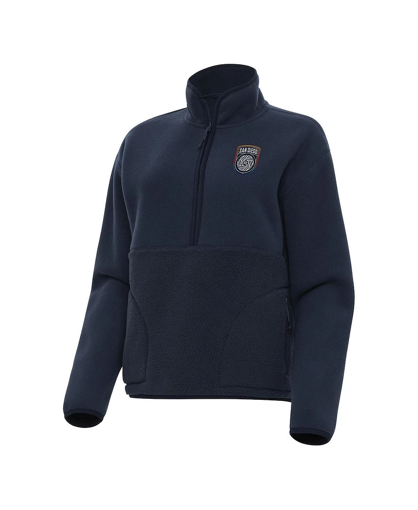 Antigua Women's Navy San Diego Fc Figure Half-Zip Sweatshirt