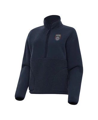 Antigua Women's Navy San Diego Fc Figure Half-Zip Sweatshirt