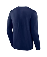 Fanatics Men's Alexander Ovechkin Athletic Navy Washington Capitals Nhl All-Time Leading Goal Scorer Badges Long Sleeve T-Shirt