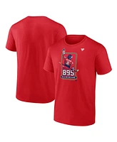 Fanatics Men's Alexander Ovechkin Athletic Red Washington Capitals Nhl All-Time Leading Goal Scorer Locker Room T-Shirt