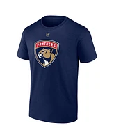 Fanatics Men's Brad Marchand Navy Florida Panthers Authentic Stack Name Number T-Shirt