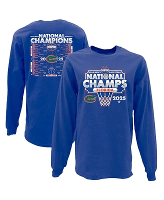 Blue 84 Men's Royal Florida Gators 2025 Ncaa Basketball National Champions Long Sleeve T-Shirt