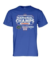 Blue 84 Big Boys and Girls Royal Florida Gators 2025 Ncaa Men's Basketball National Champions Bracket T-Shirt