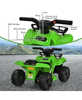 6V Kids Atv Quad Electric Ride On Car with Led Light and MP3