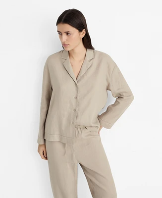 Mango Women's Linen-Blend Shirt