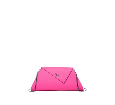 Susu Hot Pink Purse Leather Clutch Bag Crossbody Evening Purse Unique Women's Handbag