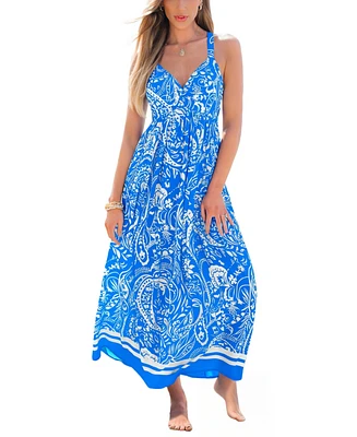 Cupshe Women's Sunny Daydream Paisley Maxi Beach Dress