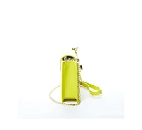 Susu Bright Yellow Mini Crossbody Purse Chain Strap Leather Wristlet Women's Handbag