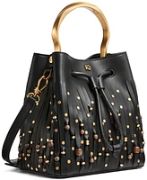 Donna Karan New York Lawrence Beaded Laser-cut Mini Bucket Bag