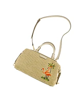 Tommy Bahama Flamingo Embroidery Satchel