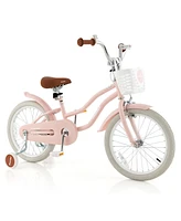 18" Kids Bike for Boys and Girls Aged 3-8 Years with Training Wheels
