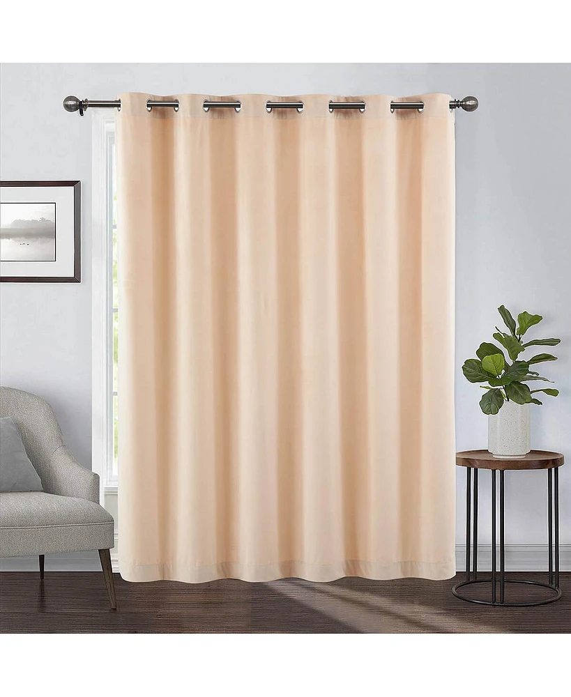 Heavyweight Wide Width 84-Inches Velvet Curtains Grommet Top (Single