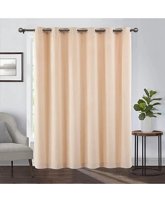 Heavyweight Wide Width 84-Inches Velvet Curtains Grommet Top (Single