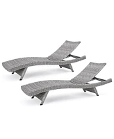 Premium Grey Rattan Chaise Lounge: Stylish Summertime Comfort