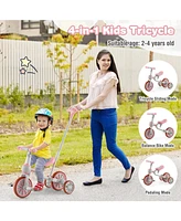 4-in-1 Kids Trike Bike with Adjustable Parent Push Handle and Seat Height