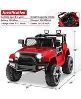 12V Kids Ride On Truck with Remote Control and Headlights
