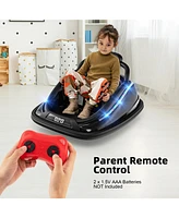 12V Kids Bumper Car Ride on Toy with Remote Control and 360 Degree Spin Rotation