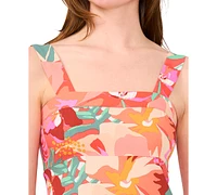 Msk Petite Floral-Print Maxi Dress