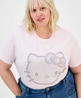 Grayson Threads, The Label Trendy Plus Rhinestone Hello Kitty Tee