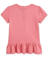 Polo Ralph Lauren Baby Girls Cotton Peplum Tee
