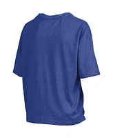 Pressbox Women's Royal Florida Gators 2025 Ncaa Men's Basketball National Champions World Ball Motley Crew Oversized Slub T-Shirt