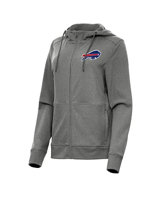 Antigua Women's Heather Charcoal Buffalo Bills Seeker Full-Zip Hoodie Jacket