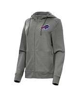 Antigua Women's Heather Charcoal Buffalo Bills Seeker Full-Zip Hoodie Jacket