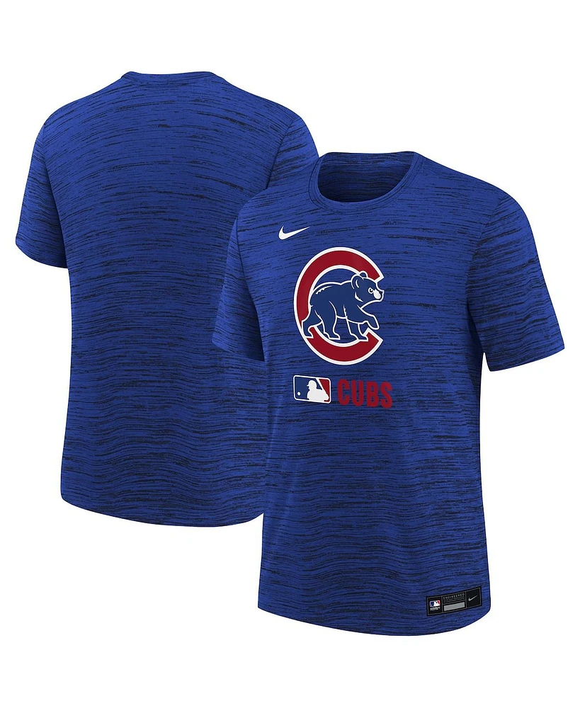 Nike Big Boys and Girls Royal Chicago Cubs Authentic Collection Velocity Performance T-Shirt
