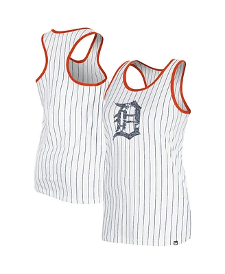 New Era Women's White Detroit Tigers Gameday Pinstripe Tank Top