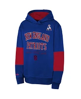 Mitchell & Ness Big Boys and Girls Navy New England Patriots Retro Fleece Pullover Hoodie