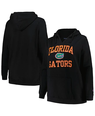 Champion Women's Black Florida Gators Plus Heart Soul Notch Neck Pullover Top