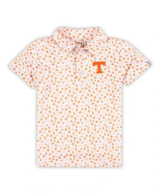 Garb Toddler White Tennessee Volunteers Earnest Allover Print Polo Shirt