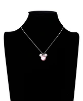 Disney Mickey Mouse Cubic Zirconia Baseball Pendant Necklace