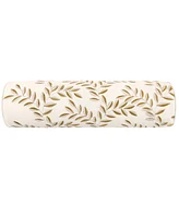 Rose Tree Baroda Embroidered Neckroll Decorative Pillow, 24" x 6.5"