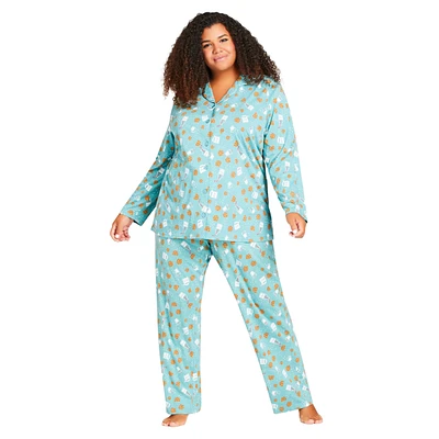 Avenue Plus Button Through Sleep Top