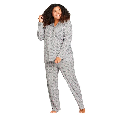 Avenue Plus Button Through Sleep Top
