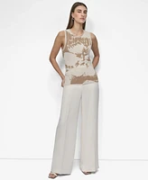 Dkny Women's Floral-Look Knit Tank Top
