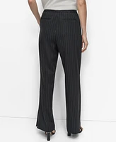 Dkny Women's Pinstripe High-Rise Flare-Leg Pants