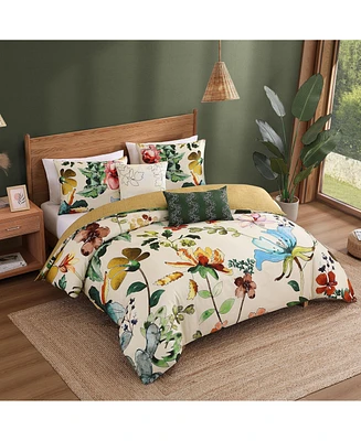 Bebejan Radiance Bedding 100% Cotton Sateen 5 Piece King Size Reversible Comforter Set