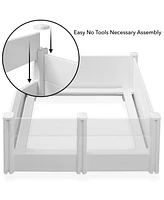 48" x 48" x 18" Whelping Box for Dogs and Puppies, Birthing Pen with Rails