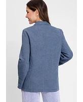 Olsen Women's Classic Cotton Linen Blazer