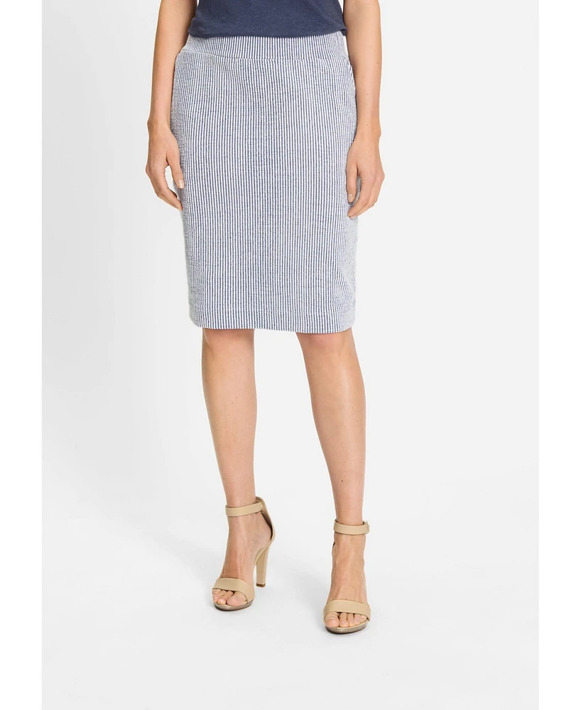 Olsen Women's Seersucker Pull-On Skirt