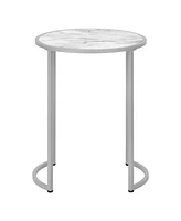 Compact Round End Table for Living Room or Bedroom