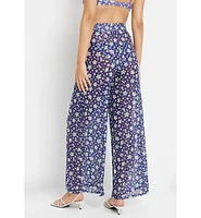 Lscn by Lascana Women's Floral Sheer Cover up Beach Dress Pants