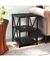 Space-Saving End Table with Two Shelves – Perfect for Small Living Rooms or Bedrooms