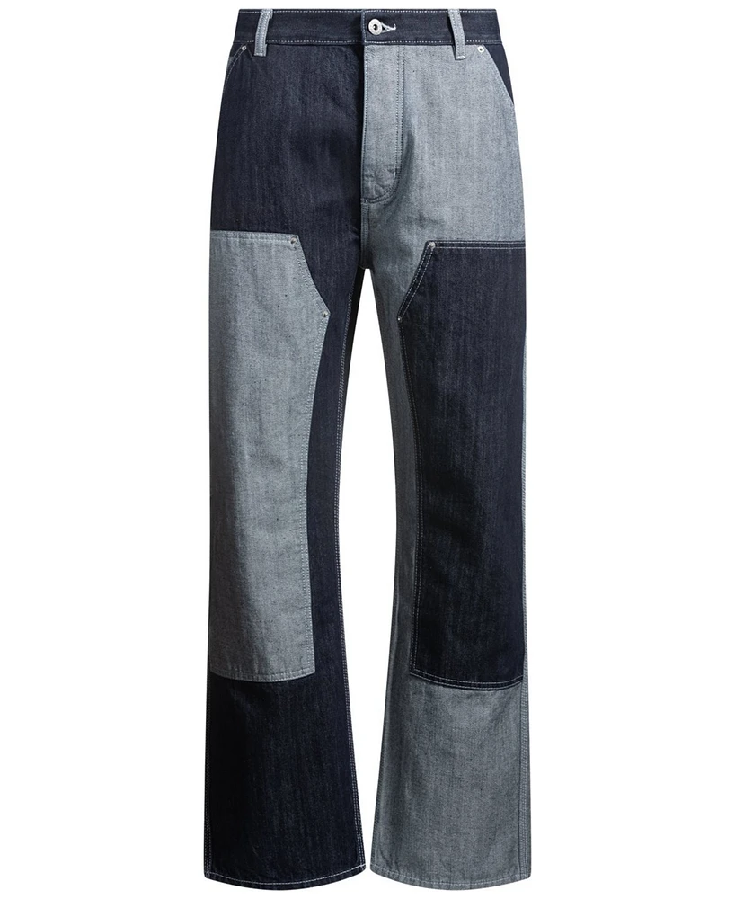 Hugo by Boss Men's Relaxed-Fit Patchwork Carpenter Pants