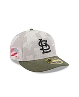 New Era Men's Light Beige/Olive St. Louis Cardinals 2025 Armed Forces Day Low Profile 59FIFTY Fitted Hat