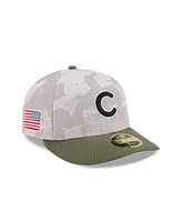 New Era Men's Light Beige/Olive Chicago Cubs 2025 Armed Forces Day Low Profile 59FIFTY Fitted Hat